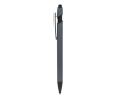 Gerecyclede aluminium pen met stylus, blauwe inkt kleur grijs