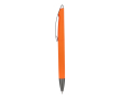 Plastic draaibalpen met zachte afwerking en blauwe inkt kleur oranje