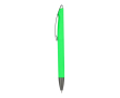 Plastic draaibalpen met zachte afwerking en blauwe inkt kleur limoen groen