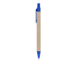 Papieren balpen met gekleurde kunststof details, blauwe inkt kleur blauw