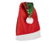 Originele kerstmuts van tweekleurige glinsterende pailletten kleur rood