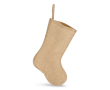 Kerstkous met rustiek jute design en stiksel langs de rand kleur naturel