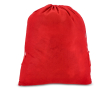 Grote geschenkzak van vilt met bijpassend trekkoord kleur rood