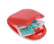 Compacte EHBO-set 10-delig in kunststof etui kleur rood