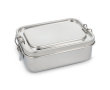 RVS lunchbox met lekdichte, hermetische deksel kleur zilver