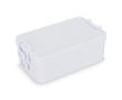 Lunchbox met twee lagen, sluitclips en geïntegreerd bestek 1,55 L kleur wit