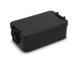 Lunchbox met twee lagen, sluitclips en geïntegreerd bestek 1,55 L kleur zwart