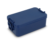 Lunchbox met twee lagen, sluitclips en geïntegreerd bestek 1,55 L kleur donkerblauw