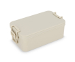 Lunchbox met twee lagen, sluitclips en geïntegreerd bestek 1,55 L kleur beige