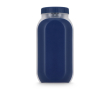 Multifunctionele lunchbox met schroefdeksel en bestek kleur donkerblauw
