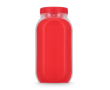 Multifunctionele lunchbox met schroefdeksel en bestek kleur rood