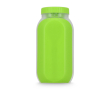 Multifunctionele lunchbox met schroefdeksel en bestek kleur limoen groen