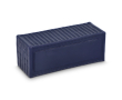 Anti-stressbal van PU-schuim in vierkante zeecontainer vorm kleur donkerblauw