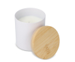 Plantaardige wax kaars in metalen pot van gerecycled aluminium kleur wit
