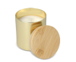 Plantaardige wax kaars in metalen pot van gerecycled aluminium kleur goud
