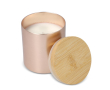 Plantaardige wax kaars in metalen pot van gerecycled aluminium kleur rose gold