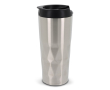 Dubbelwandige thermosfles met lekvrije sluiting 450 ml kleur zilver
