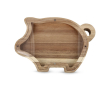 Spaarpot van natuurlijk hout met transparant paneel kleur naturel