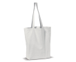 Canvas katoenen tas met lange handvatten in diverse kleuren 250 g/m2 kleur wit