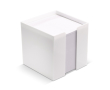 Notitieblok van 800 blanco FSC-vellen in kubusdoos 10x10x10 cm kleur wit