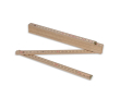 Opvouwbare houten liniaal met roestvrijstalen coating 2M kleur hout