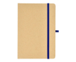 Notitieboek van karton met gekleurde details A5 gelijnde bladzijden kleur blauw
