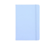 Gekleurd PU notitieboekje met bijpassend lint en FSC-papier A5 kleur pastel blauw