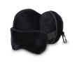 Reiskussen 2-in-1 met geïntegreerd slaapmasker en hoes kleur zwart