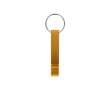 Aluminium sleutelhanger met flesopener en blikopener kleur goud