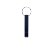 Aluminium sleutelhanger met flesopener en blikopener kleur donkerblauw