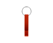Aluminium sleutelhanger met flesopener en blikopener kleur oranje