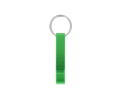 Aluminium sleutelhanger met flesopener en blikopener kleur groen