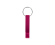 Aluminium sleutelhanger met flesopener en blikopener kleur roze