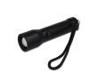 Waterbestendige oplaadbare LED-zaklamp van gerecycled aluminium kleur zwart
