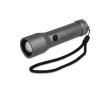 Waterbestendige oplaadbare LED-zaklamp van gerecycled aluminium kleur zilver