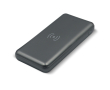 Metalen powerbank met draadloos opladen 8.000mAh kleur titanium