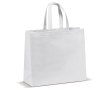 Tas van mat gelamineerd non-woven materiaal in kleuren met handvatten kleur wit
