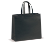 Tas van mat gelamineerd non-woven materiaal in kleuren met handvatten kleur zwart