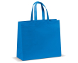 Tas van mat gelamineerd non-woven materiaal in kleuren met handvatten kleur blauw