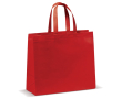 Tas van mat gelamineerd non-woven materiaal in kleuren met handvatten kleur rood