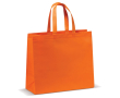Tas van mat gelamineerd non-woven materiaal in kleuren met handvatten kleur oranje