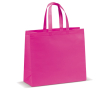 Tas van mat gelamineerd non-woven materiaal in kleuren met handvatten kleur roze