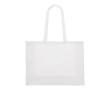 Tas van gerecycled katoen met lange hengsels 140g/m² kleur wit