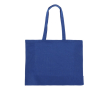 Tas van gerecycled katoen met lange hengsels 140g/m² kleur blauw