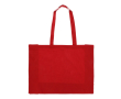 Tas van gerecycled katoen met lange hengsels 140g/m² kleur rood