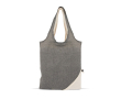 Opvouwbare tweekleurige tas van gerecycled katoen OEKO-TEX 140 g/m2 kleur grijs