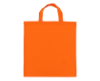 Kleurige OEKO-TEX boodschappentas met korte handvatten 140 g/m2 kleur oranje