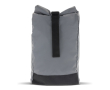 Reflecterende roll-top rugzak van polyester met opvouwbare opening kleur grijs