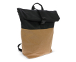 RPET en kurk roll-top rugzak met laptopvak 15'' kleur zwart