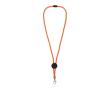 Lanyard in kleuren met metalen karabijnhaak bedrukken kleur oranje